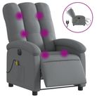 vidaXL Electric Massage Recliner Chair Dark Gray Fabric