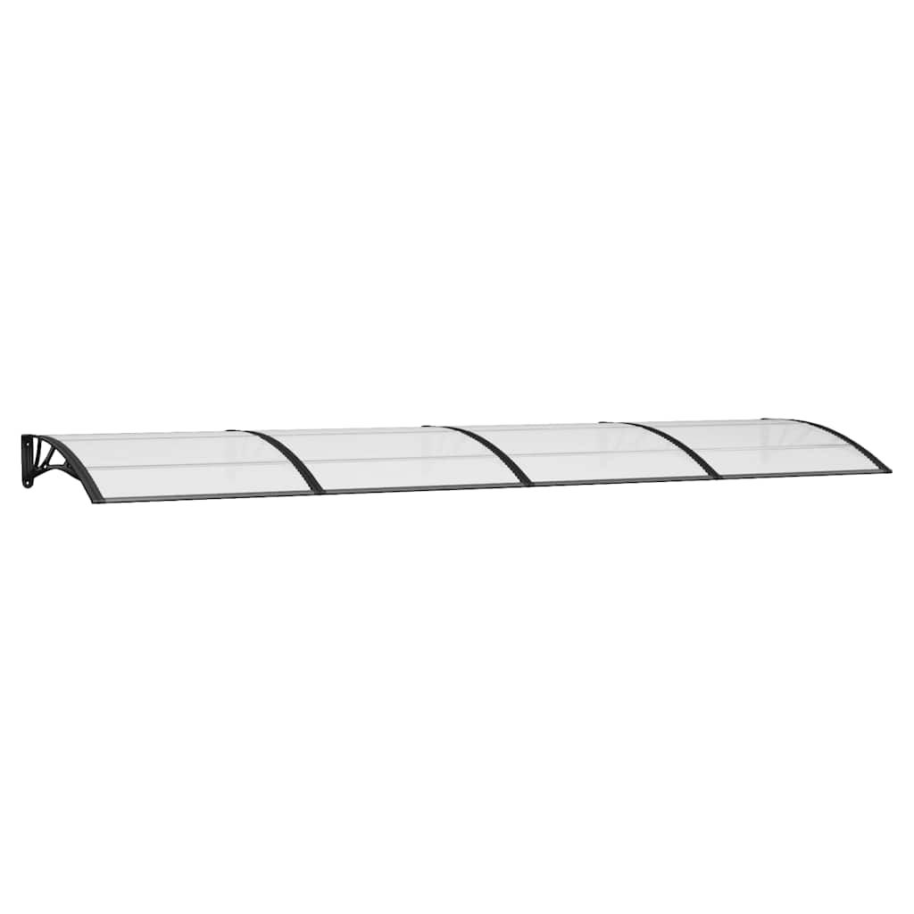 vidaXL Door Canopy Black 157.5"x39.4" Polycarbonate