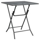 vidaXL Patio Table 23.6"x23.6"x28.3" Expanded Metal Mesh Anthracite