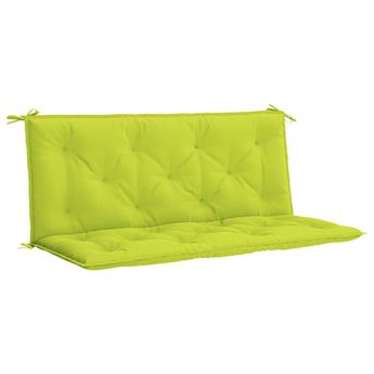 vidaXL Garden Bench Cushion Bright Green 47.2"x(19.7"+19.7")x2.8" Oxford Fabric