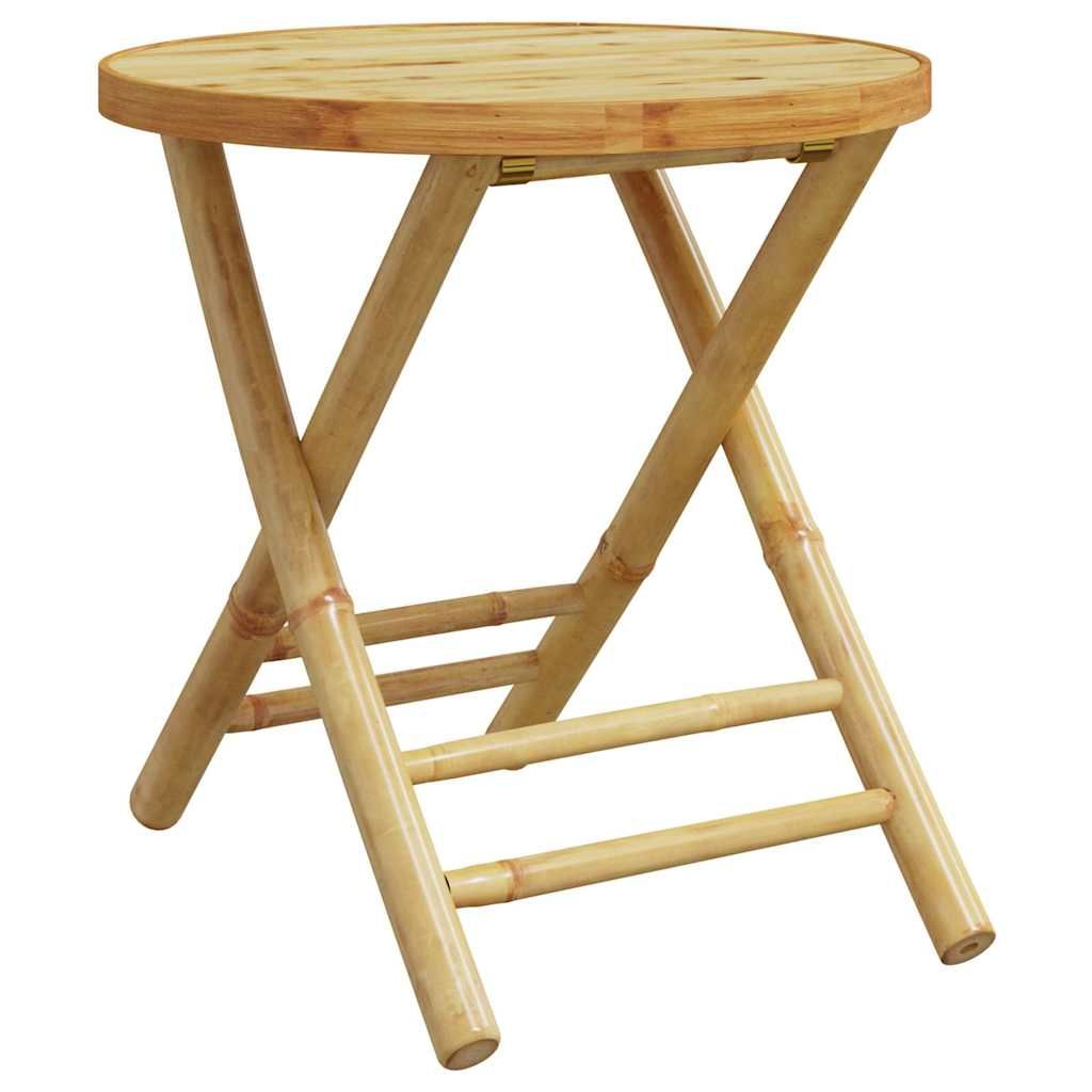 vidaXL Folding Patio Table Ã17.7"x17.7" Bamboo