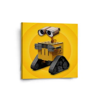 Sablio Obraz Wall-E robot Žlutý - 50x50 cm