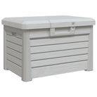 vidaXL Outdoor Cushion Box Grey 73x50.5x46.5 cm Polypropylene