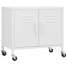 vidaXL Storage Cabinet White 23.6"x13.8"x22" Steel