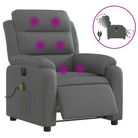 vidaXL Electric Massage Recliner Chair Dark Gray Fabric