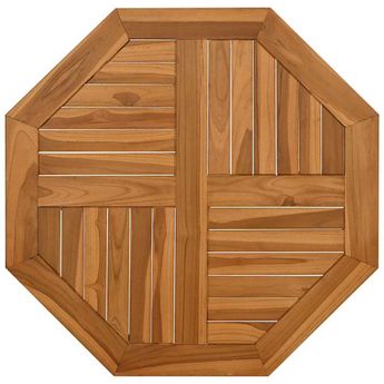 vidaXL Table Top 70x70x2.5 cm Octagonal Solid Wood Teak
