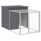 vidaXL Chicken Cage with Run Anthracite 43.3x79.1x43.3" Galvanised Steel