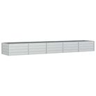 vidaXL Garden Raised Bed 157.5"x31.5"x17.7" Galvanized Steel Silver