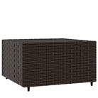 vidaXL Square Garden Coffee Table Brown 50x50x30 cm Poly Rattan