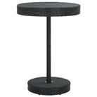 vidaXL Patio Table Black 29.7"x41.7" Poly Rattan