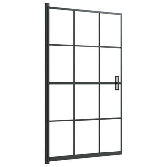 vidaXL Shower Enclosure ESG 31.5"x55.1" Black