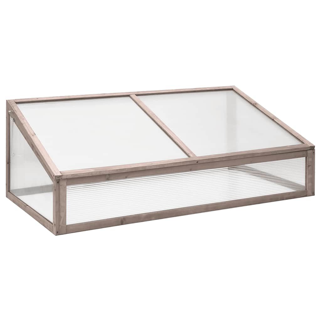 vidaXL Greenhouse Gray 43.3"x22.0"x15.4" Fir Wood