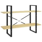 vidaXL 2-Tier Book Cabinet 39.4"x11.8"x27.6" Solid Pine Wood