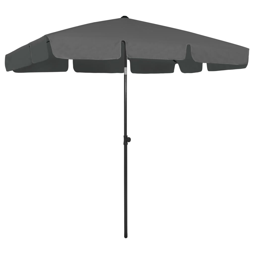 vidaXL Beach Parasol Anthracite 78.7"x49.2"