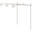 vidaXL Garden Pergola Antique Brown 9.8'x9.8'x8.2' Iron