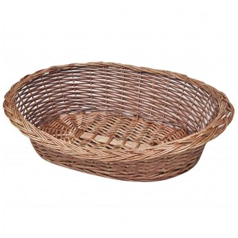 vidaXL Willow Dog Basket/Pet Bed Natural 27.6"