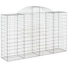 vidaXL Arched Gabion Basket 200x50x120/140 cm Galvanised Iron