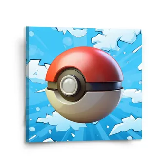Sablio Obraz Pokemon ball Obloha - 110x110 cm