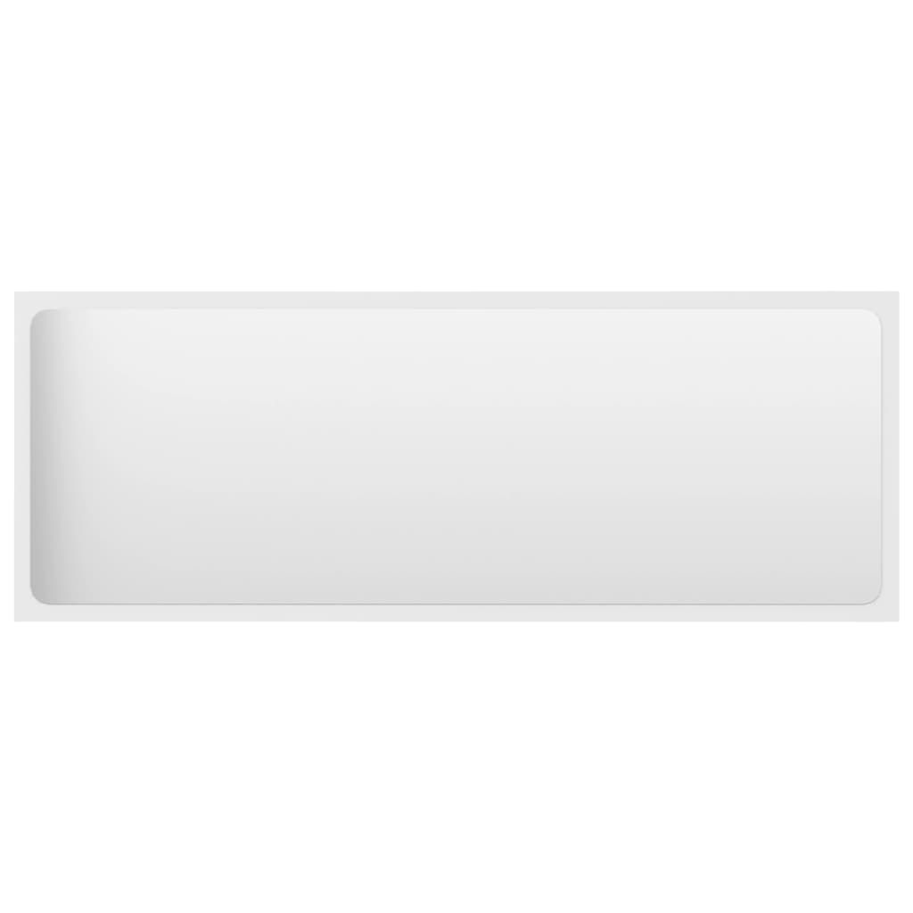 vidaXL Bathroom Mirror White 39.4"x0.6"x14.6" Engineered Wood