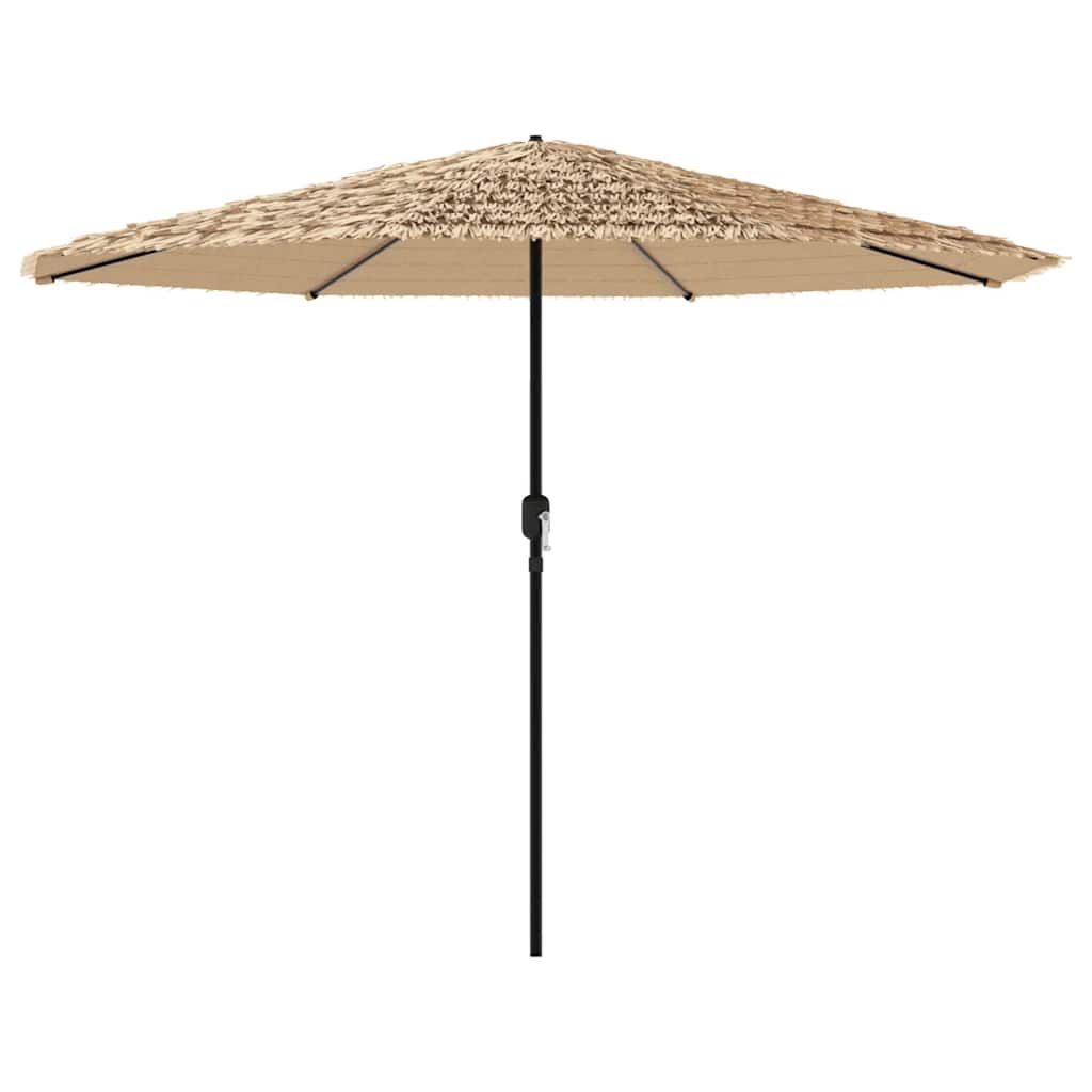 vidaXL Garden Parasol with Steel Pole Brown 127.6"x127.6"x97.2"