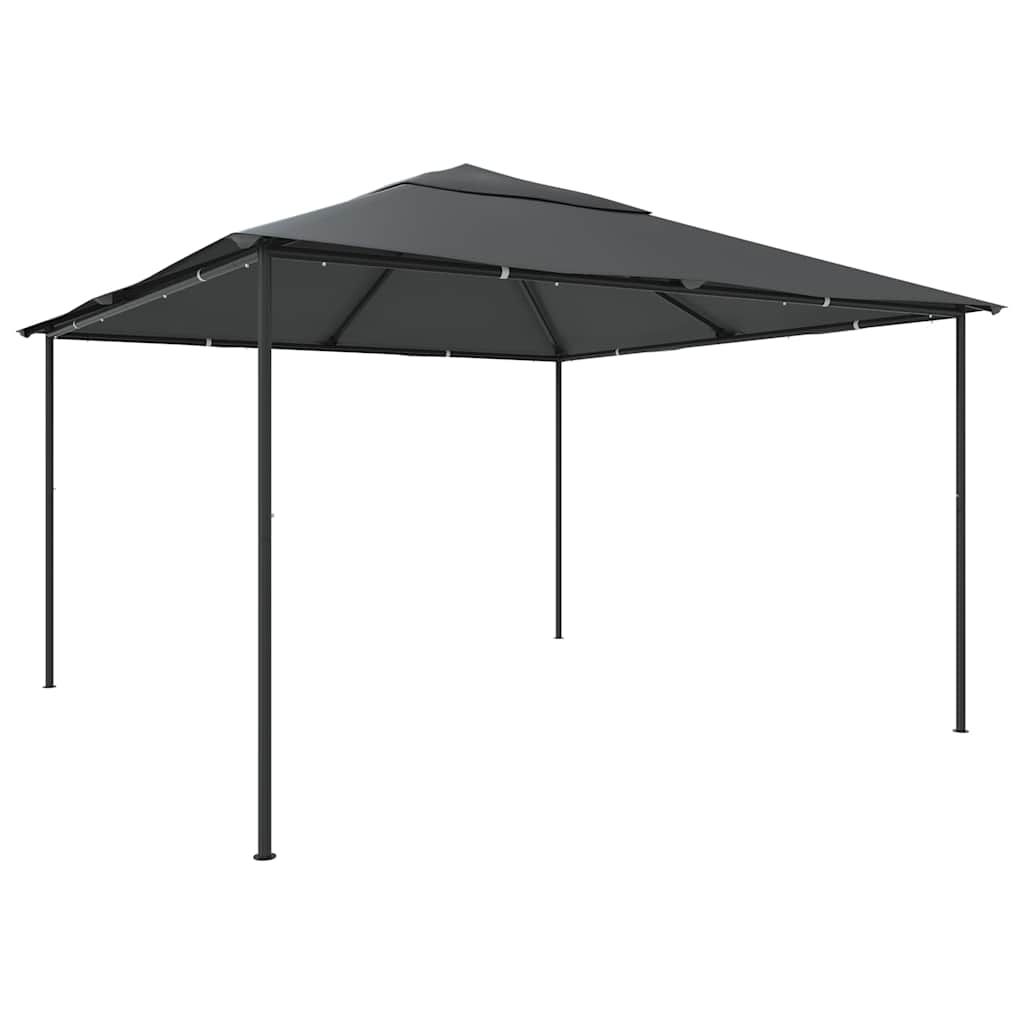 vidaXL Gazebo 13.1'x13.1'x9.8' Anthracite 0.6 oz/ftÂ²