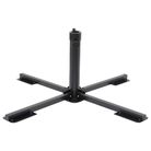 vidaXL Parasol Base Foldable for Ã1.5"/1.9" Pole Glossy Black Steel