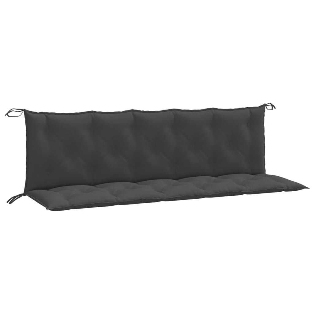 vidaXL Garden Bench Cushions 2 pcs Melange Anthracite 70.9"x19.7"x2.8" Fabric