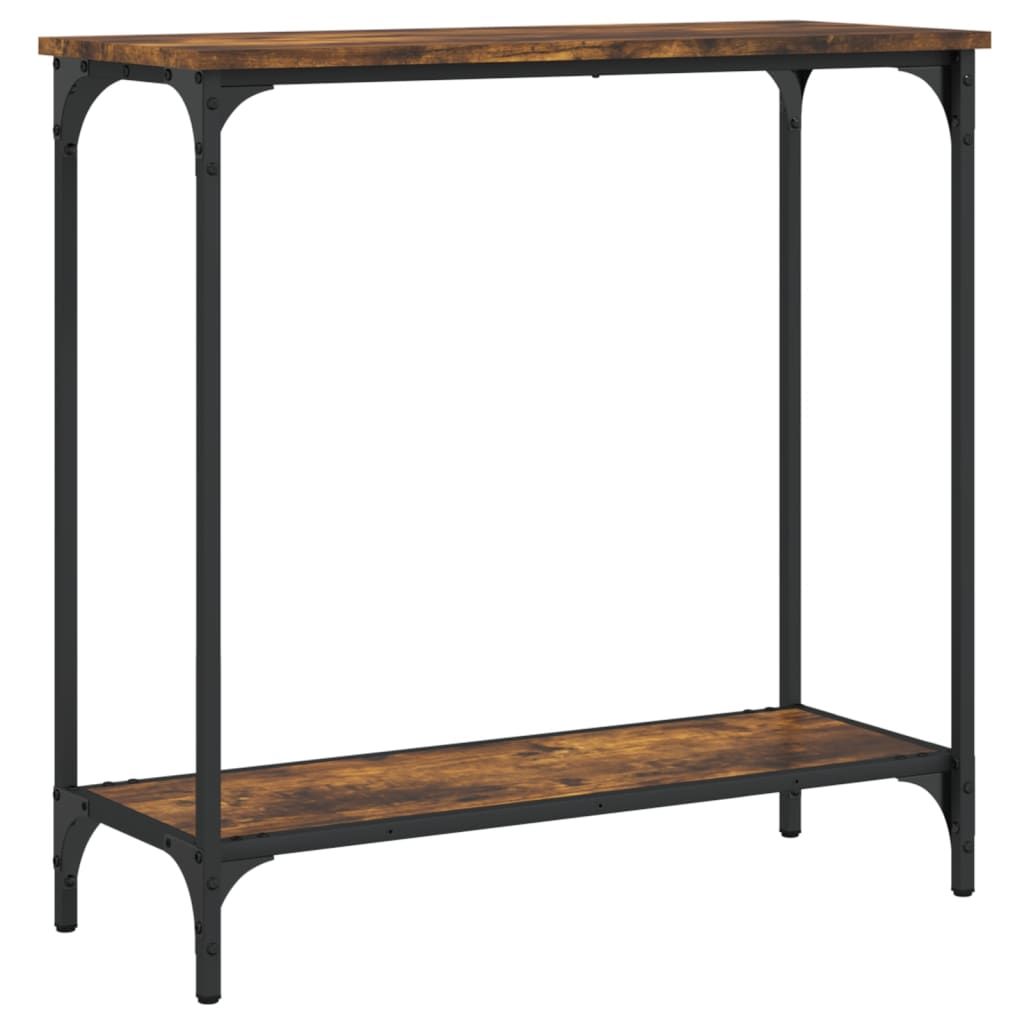 vidaXL Console Table Smoked Oak 29.5"x12"x29.5" Engineered Wood