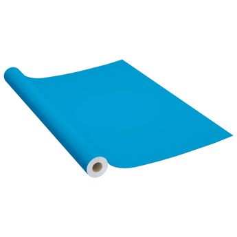 vidaXL Self-adhesive Furniture Film Azure 196.9"x35.4" PVC
