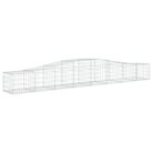 vidaXL Arched Gabion Basket 400x50x40/60 cm Galvanised Iron