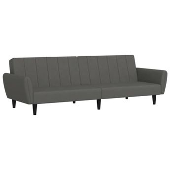 vidaXL 2-Seater Sofa Bed Dark Gray Velvet