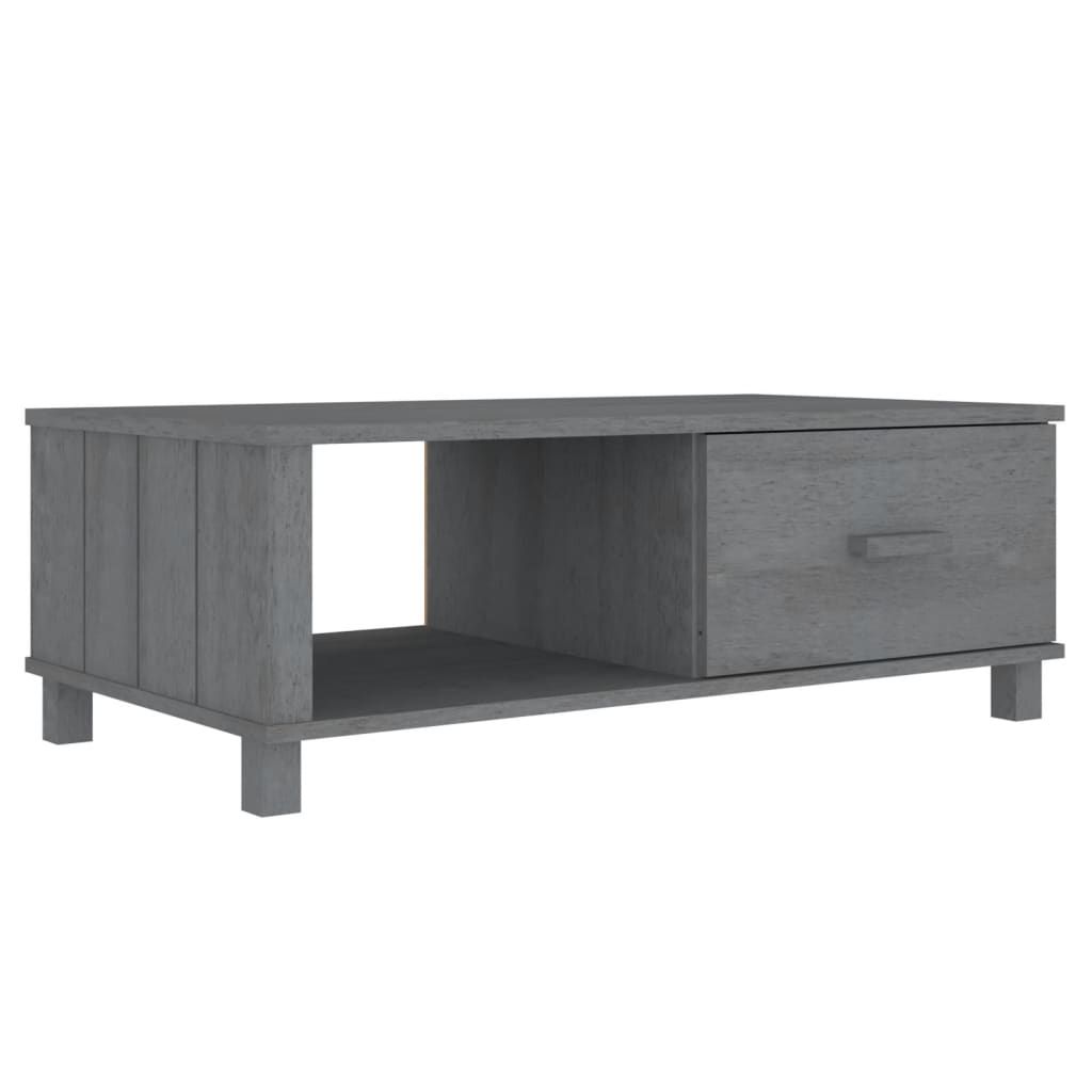 vidaXL Coffee Table HAMAR Dark Gray 39.4"x21.7"x13.8" Solid Wood Pine