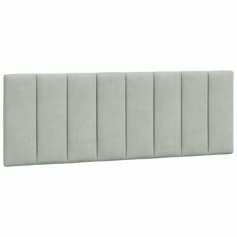 vidaXL Headboard Cushion "Hanko" Light Gray 53.9" Velvet