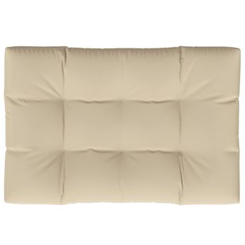 vidaXL Pallet Cushion Beige 47.2"x31.5"x4.7" Fabric