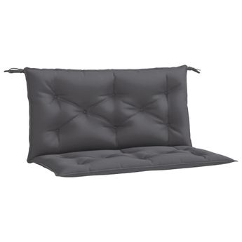 vidaXL Garden Bench Cushions 2pcs Anthracite 39.4"x19.7"x2.8" Oxford Fabric