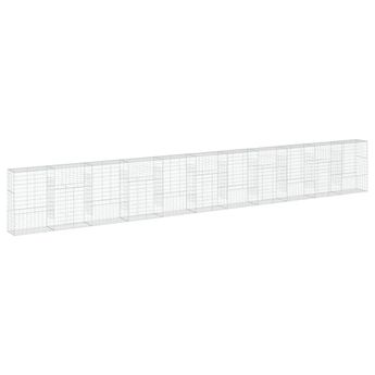 vidaXL Gabion Basket with Cover 1100x50x150 cm Galvanised Iron