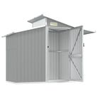 vidaXL Garden Shed Grey 270x130x208.5 cm Galvanised Steel