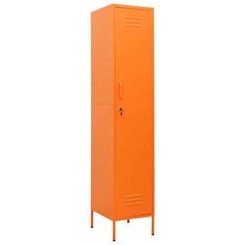 vidaXL Locker Cabinet Orange 13.8"x18.1"x70.9" Steel