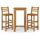 vidaXL 3 Piece Patio Bar Set Solid Wood Acacia