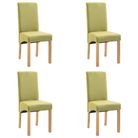 vidaXL Dining Chairs 4 pcs Green Fabric