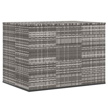vidaXL Garden Cushion Box PE Rattan 145x100x103 cm Grey