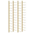 vidaXL Wall Mounted Wine Rack for 24 Bottles 2 pcs Gold Iron