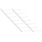vidaXL Wall-mounted Wine Rack for 7 Bottles 2 pcs White Metal