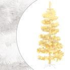 vidaXL Swirl Pre-lit Christmas Tree with Stand White 5 ft PVC