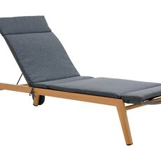 NABBI Deborita garden lounger on wheels dark gray / natural