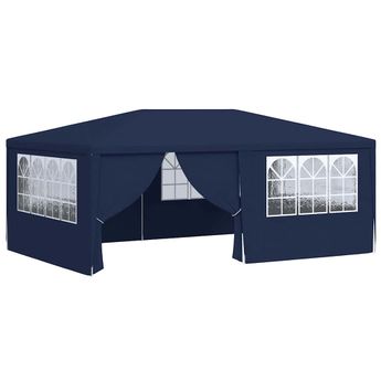 vidaXL Professional Party Tent with Side Walls 13.1'x19.7' Blue 0.3 oz/ftÂ²