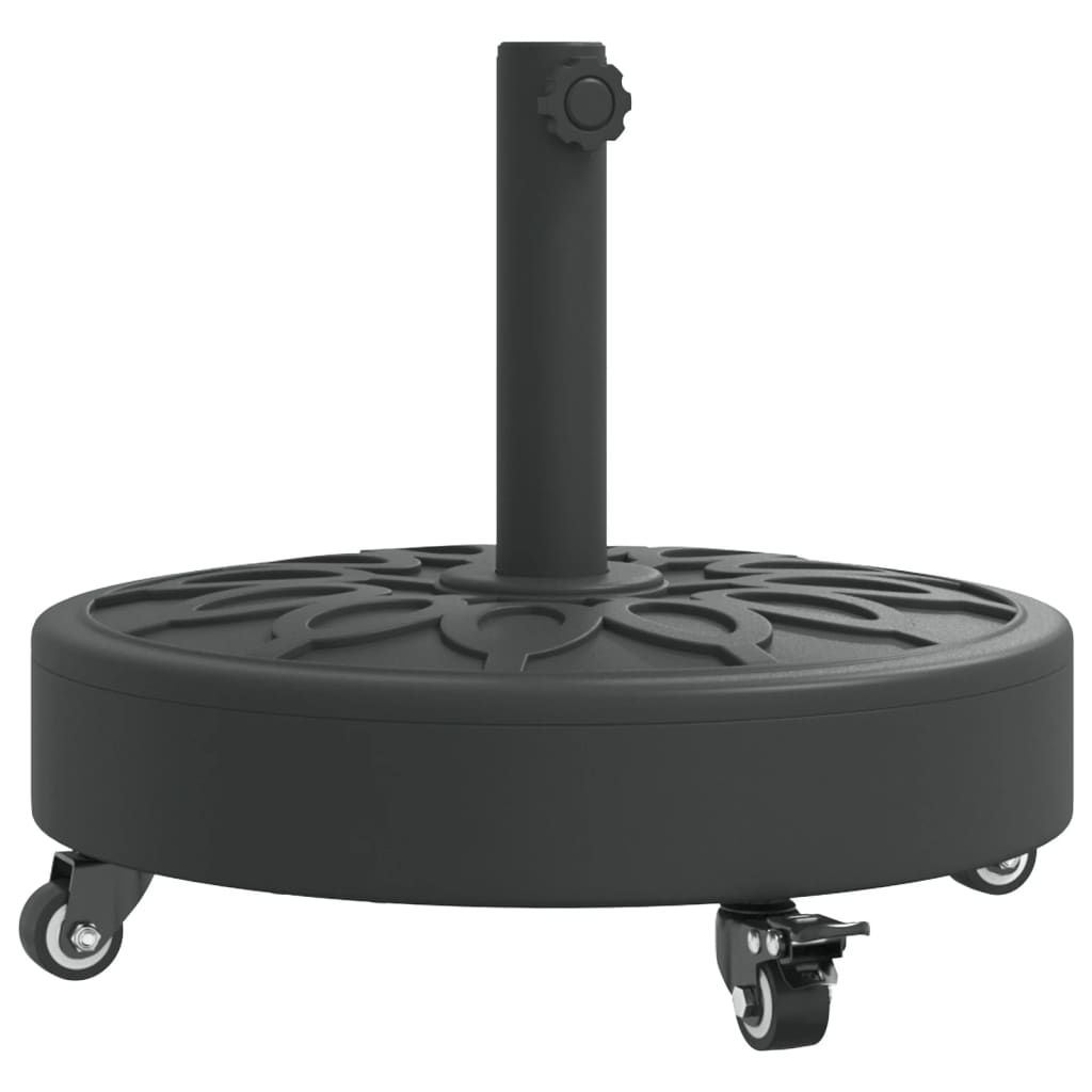 vidaXL Parasol Base with Wheels for Ã1.5"/1.9" Poles 59.5 lb Round