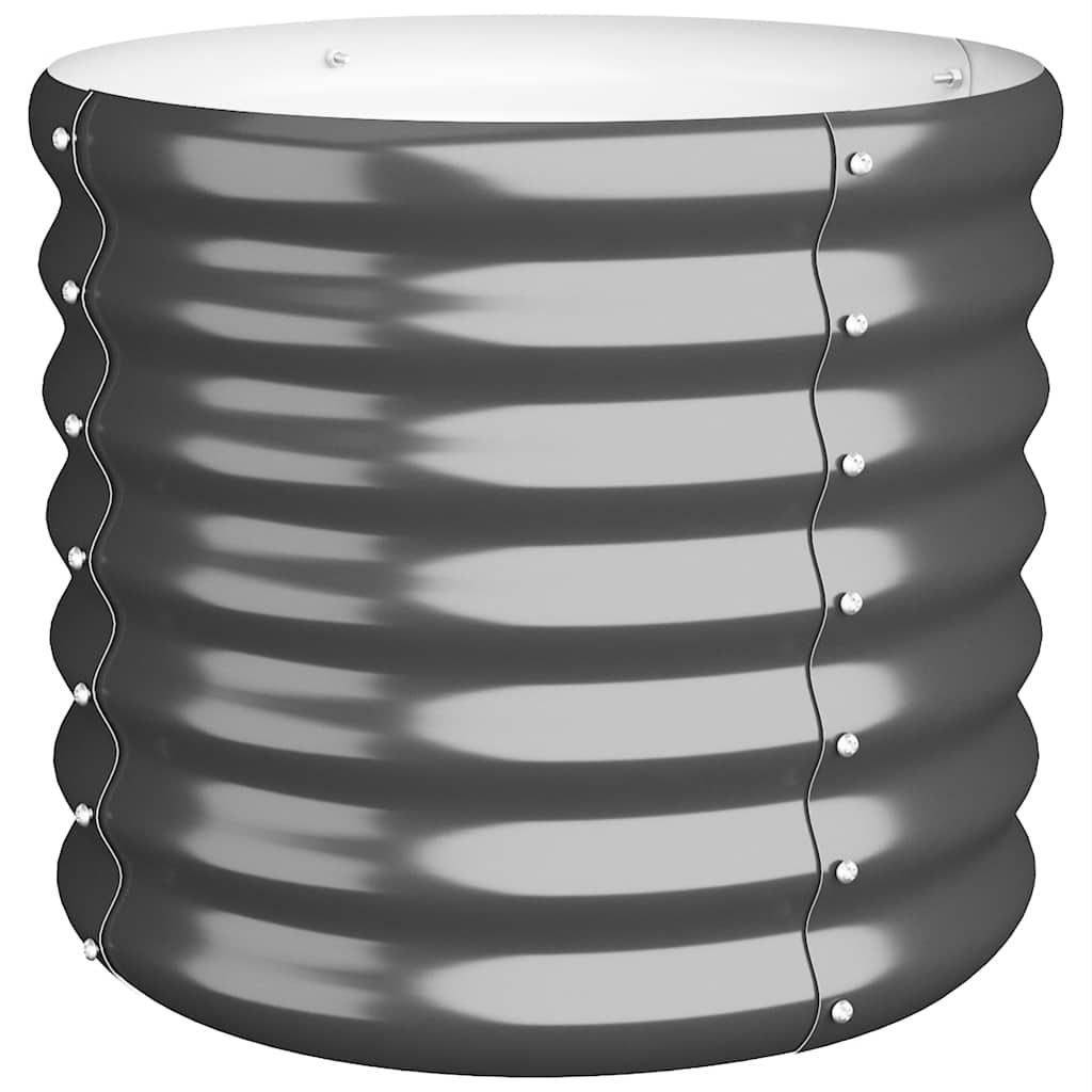vidaXL Garden Planter Galvanised Steel 40x40x36 cm Anthracite