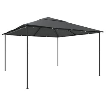 vidaXL Gazebo 13.1'x13.1'x9.8' Anthracite 0.6 oz/ftÂ²
