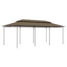 vidaXL Gazebo 236.2"x117.3"x106.3" Taupe 0.6 oz/ftÂ²